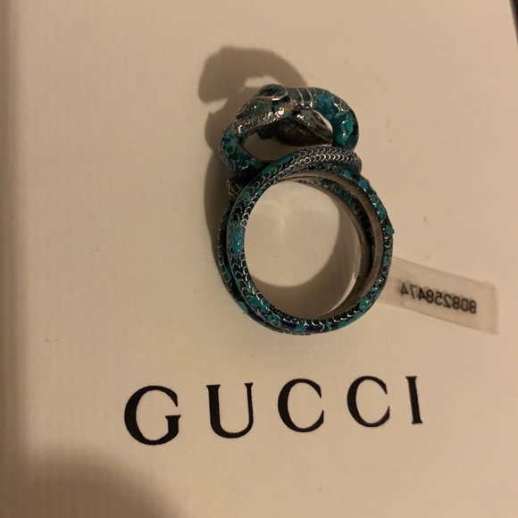 Gucci enamel double snake ring - Picture 15 of 16